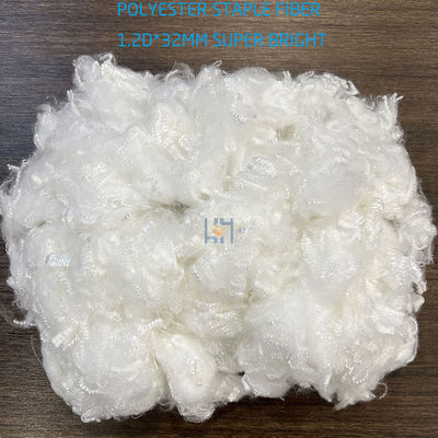 Buy Super Bright Compliant Recycled Polyester Staple Fiber With OEKO TEX STANDARD 100 For Sewing Thread & Spinning online manufacture