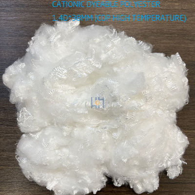 comprar Fibra de poliéster catiônico tintável para fiação 1.4D X 38mm CDP Alta temperatura online manufacture
