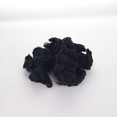 Buy Dope Dyed Black Recycled Polyester Staple Fiber Cut Length 32mm-128mm For Thermal Bonded Non Woven Recycled 3Dx64mm online manufacture